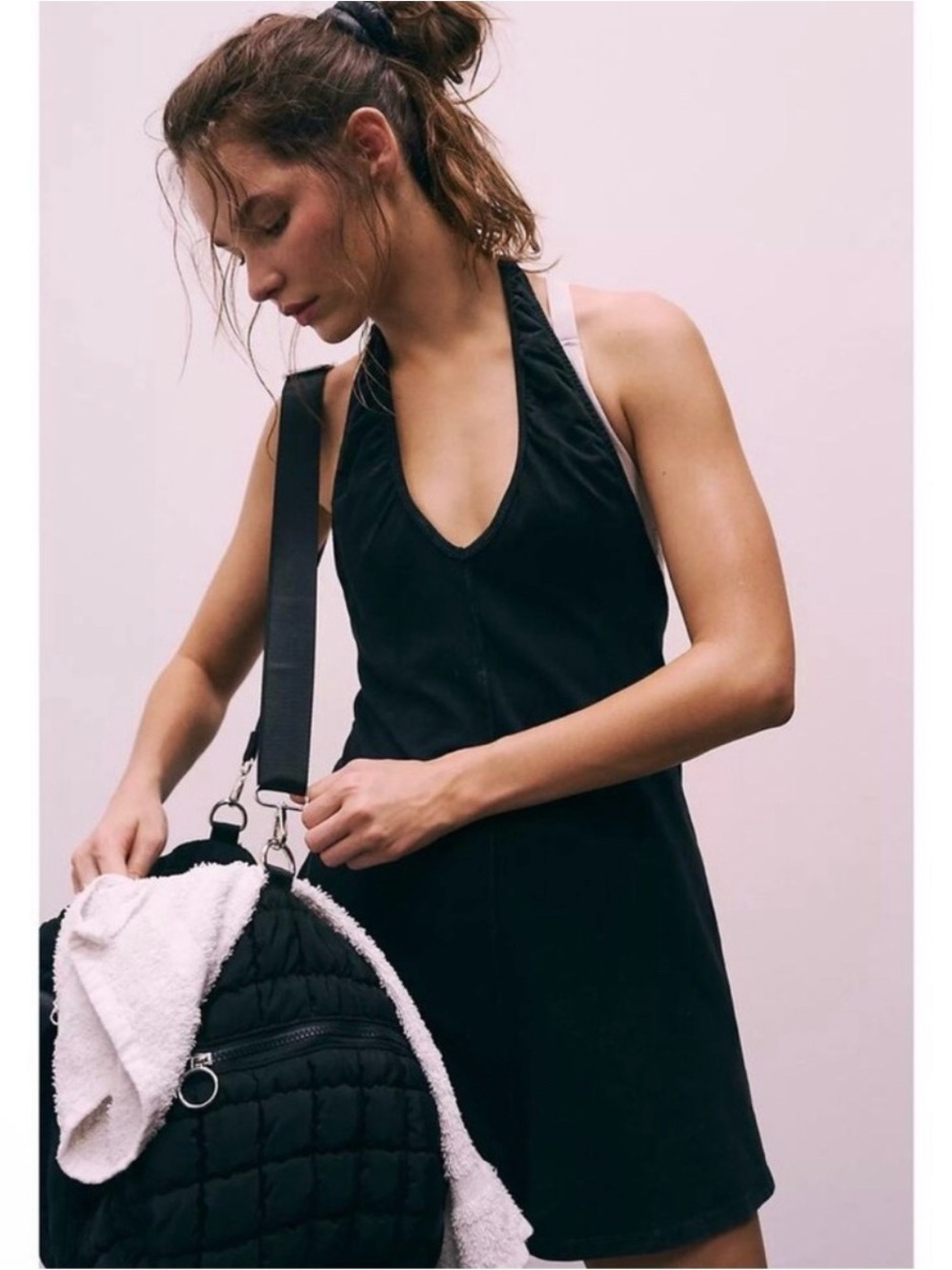 FP Movement Hot Shot Halter Romper Black